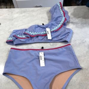 J. Crew one shoulder high waisted bikini